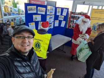 Lions information boards and santa